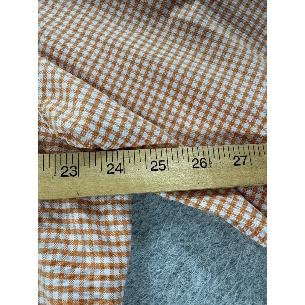 Polo Ralph Lauren Checked Long Sleeve Custom Fit Shirt (Men's XL) Orange